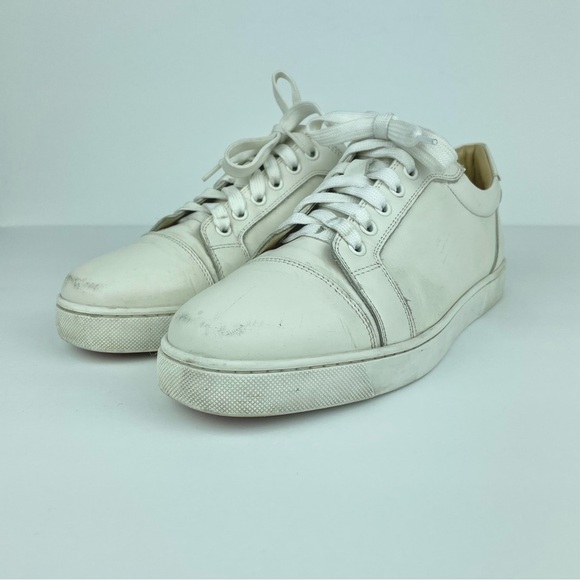 Christian Louboutin Vieira Flat Calf Bianco Women's 40 US 9.5-10 Leather White - Picture 15 of 16